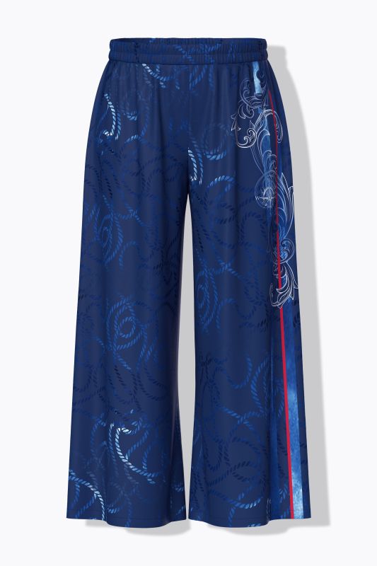 Maritime Print Palazzo Pants