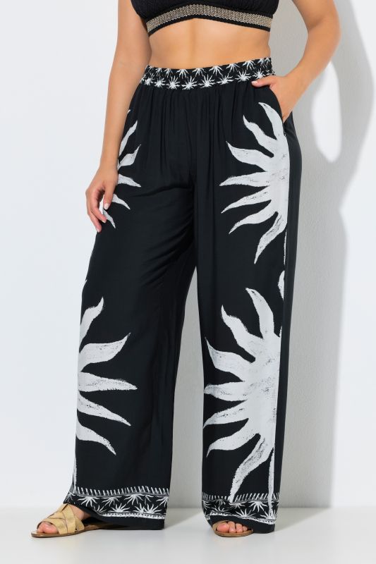 Sunburst Print Palazzo Pants