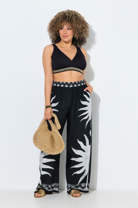 Sunburst Print Palazzo Pants