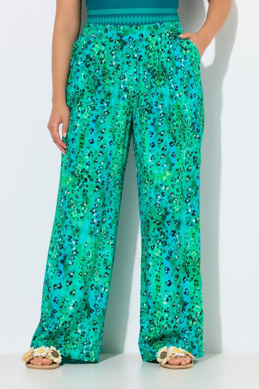 Neon Leopard Print Palazzo Pants