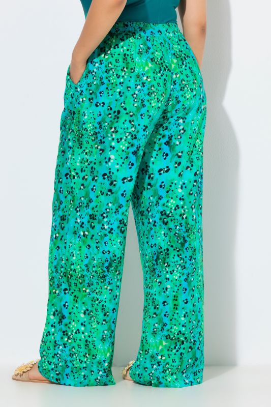 Neon Leopard Print Palazzo Pants