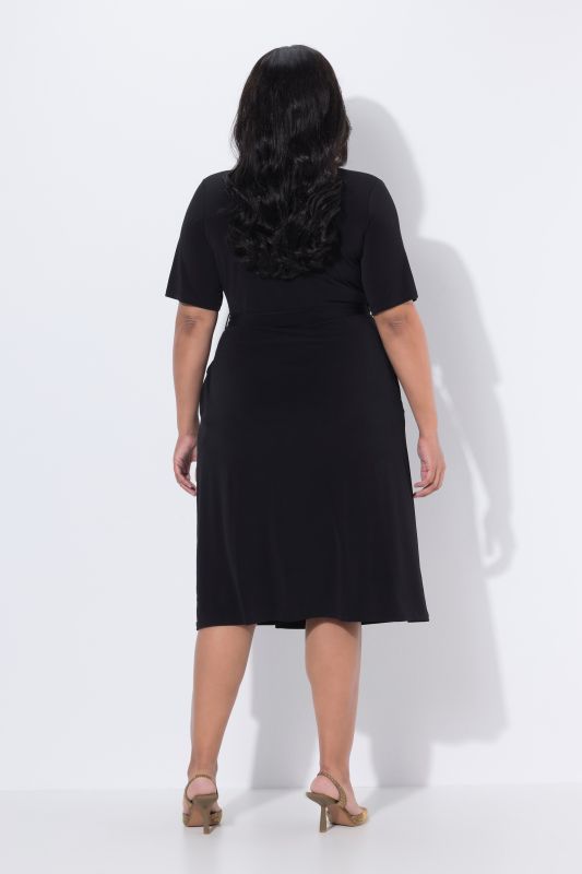Matte Jersey A-Line Pocket Wrap Dress