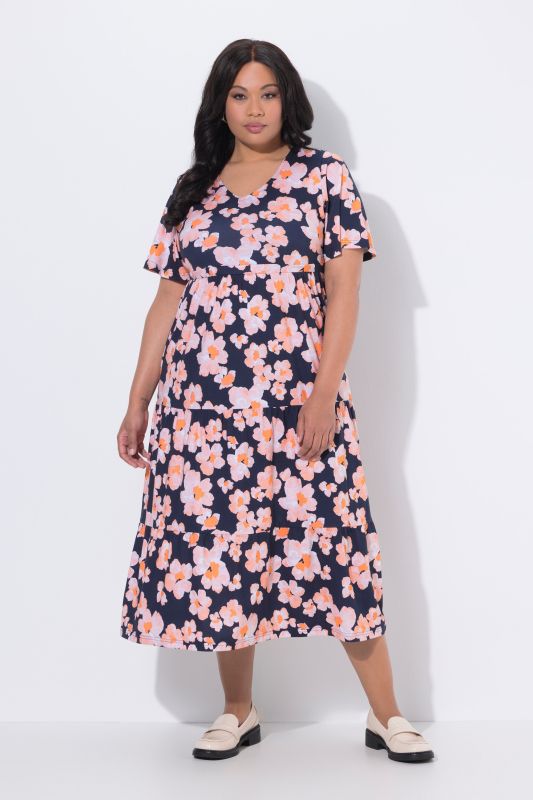 Cherry Blossom A-Line Knit Pocket Dress