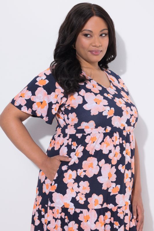 Cherry Blossom A-Line Knit Pocket Dress