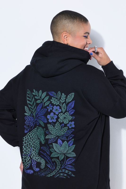 Суитчър с качулка и принт