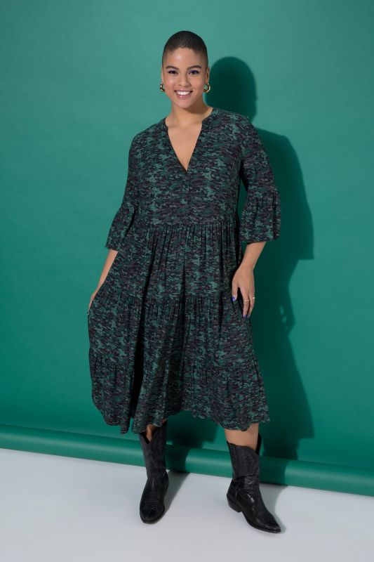 Рокля с камуфлажен принт