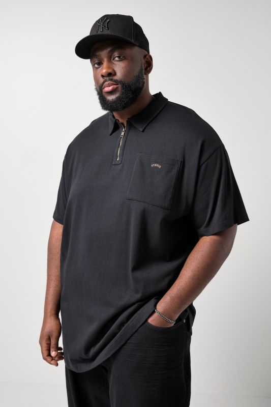 Тениска овърсайз с частично закопчаване