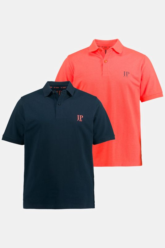 2 Pack of Polo Shirts, combed cotton piqué