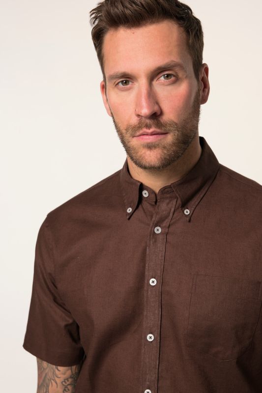 Риза ленена с къси ръкави