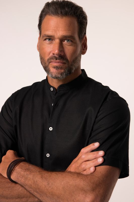 Риза ленена с къси ръкав