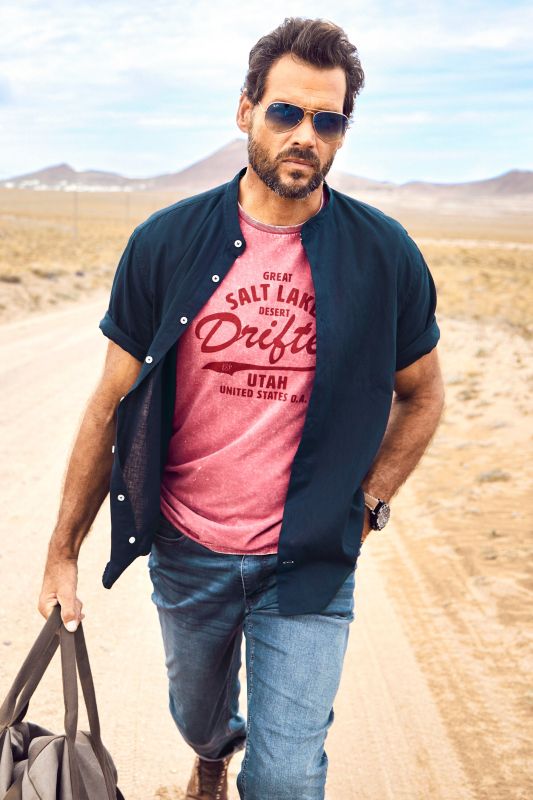 Риза ленена с къси ръкав