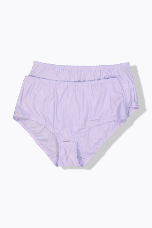 2 Pack of Stretch Microfiber Brief Panties - Pinstripe