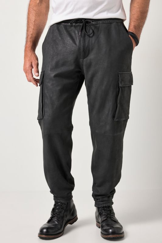 Leather cargo pants