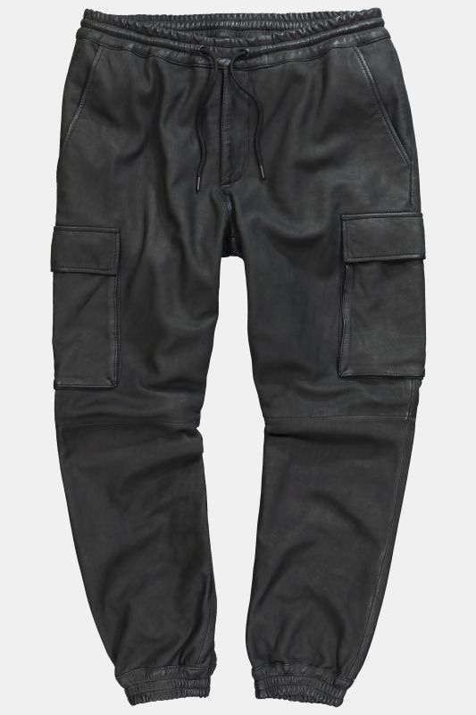Leather cargo pants