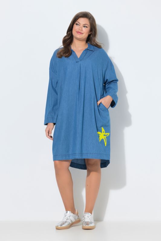 Starfish Motif Denim Dress