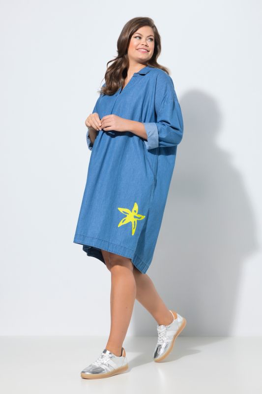 Starfish Motif Denim Dress