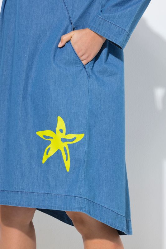 Starfish Motif Denim Dress