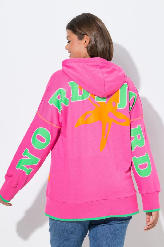 Color Pop Back Print Hoodie