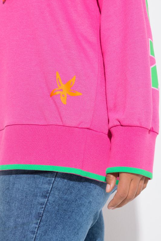 Color Pop Back Print Hoodie