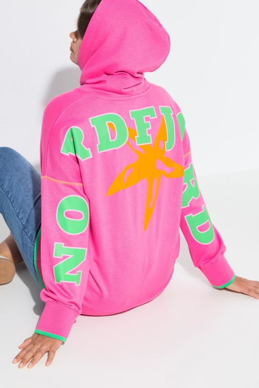 Color Pop Back Print Hoodie