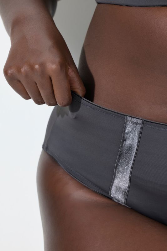 Satin Trim Stretch Microfiber Panty