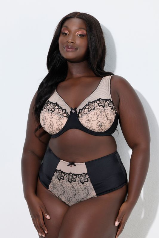 Floral Embroidered Underwire Bra