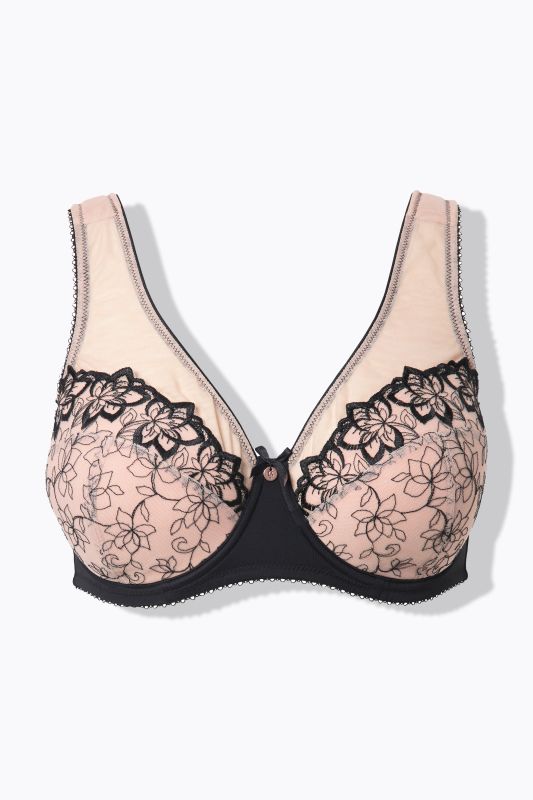 Floral Embroidered Underwire Bra