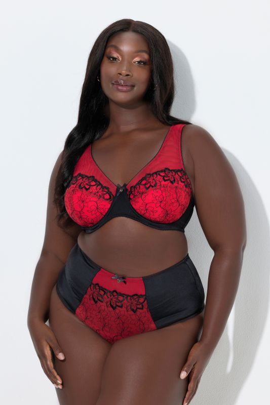 Floral Embroidered Underwire Bra