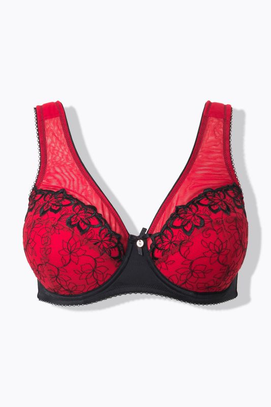 Floral Embroidered Underwire Bra