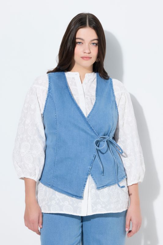 Eco Cotton Denim Wrap Vest