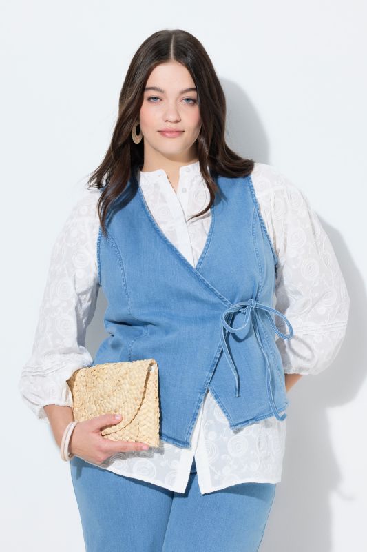 Eco Cotton Denim Wrap Vest