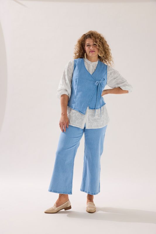 Eco Cotton Denim Wrap Vest