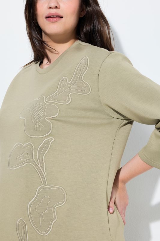 Eco Viscose Floral Embroidered Sweatshirt