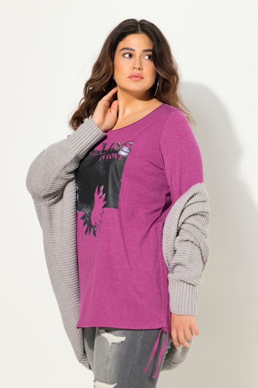 Tie Hem Long Sleeve Graphic Tee