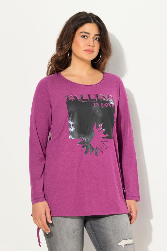 Tie Hem Long Sleeve Graphic Tee