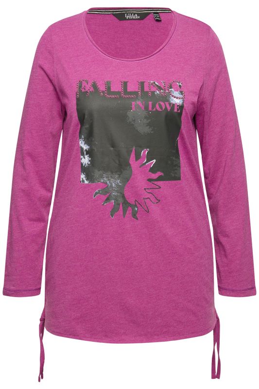 Tie Hem Long Sleeve Graphic Tee