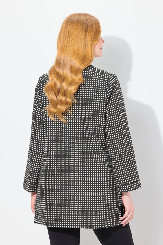 Textured Oversized Polka Dot Blazer