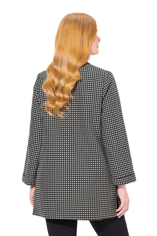 Textured Oversized Polka Dot Blazer