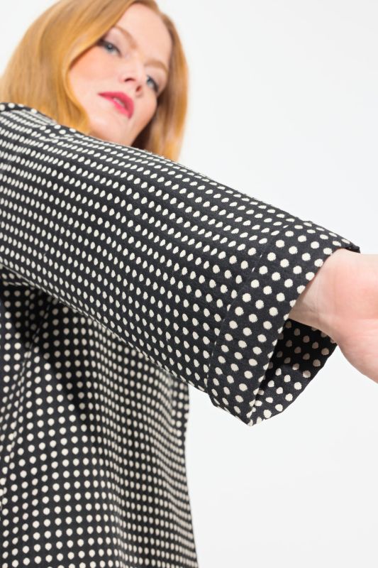 Textured Oversized Polka Dot Blazer
