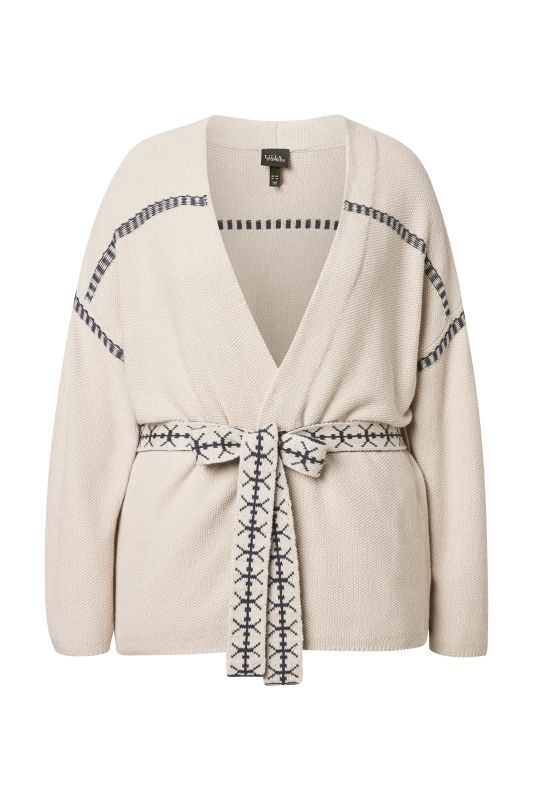 Textured Tie Belt Cardigan