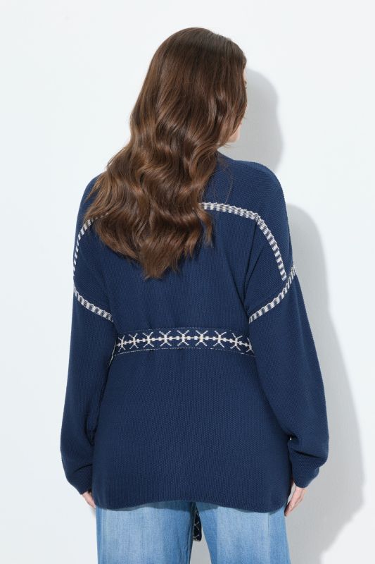 Textured Tie Belt Cardigan