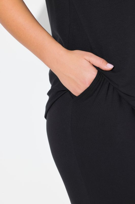 Lace Panel Two Piece Pajama Set