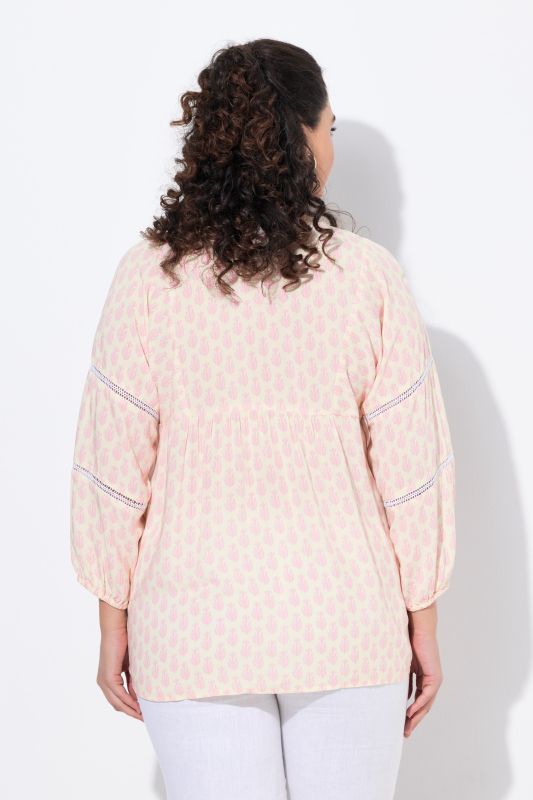 Cactus Print 3/4 Sleeve Blouse