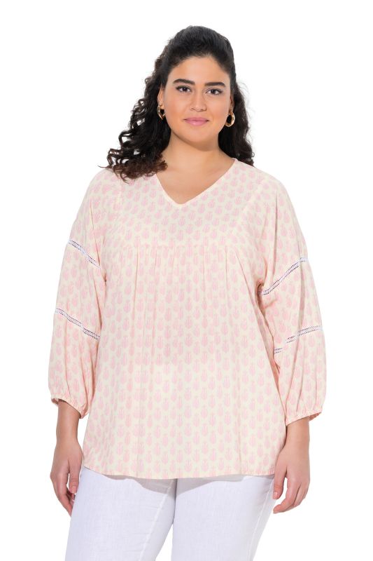 Cactus Print 3/4 Sleeve Blouse