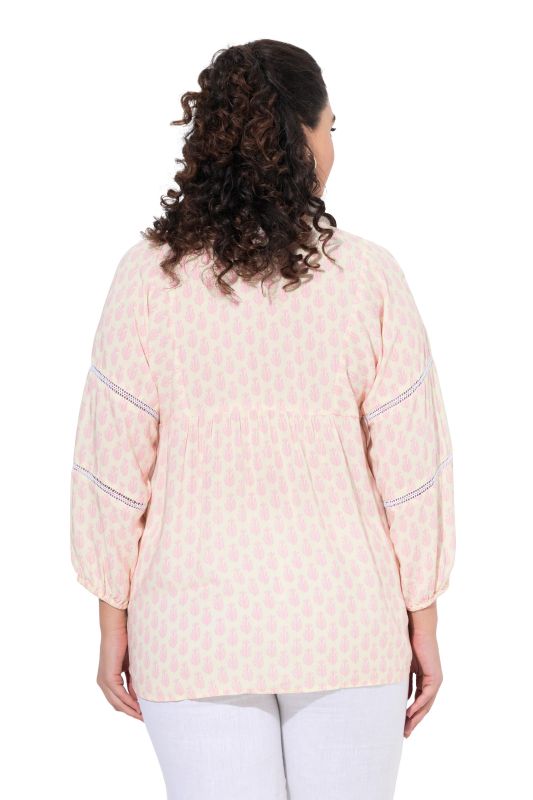 Cactus Print 3/4 Sleeve Blouse