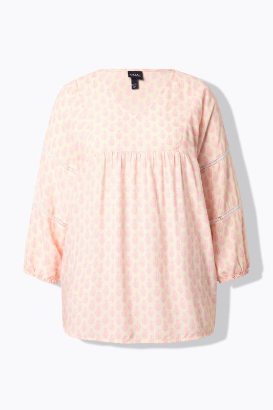 Cactus Print 3/4 Sleeve Blouse