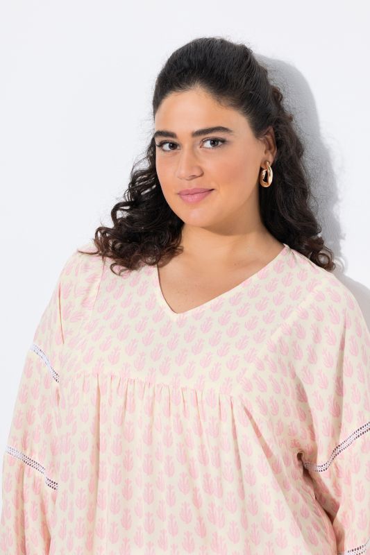 Cactus Print 3/4 Sleeve Blouse