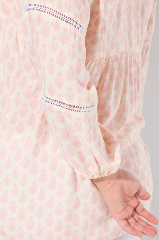 Cactus Print 3/4 Sleeve Blouse