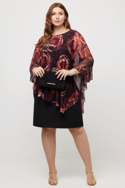 Рокля с асиметричен шифон