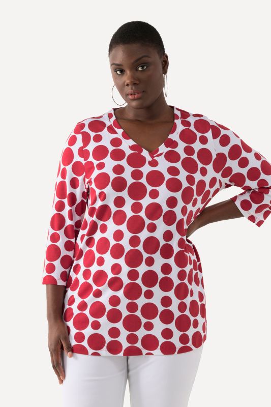 Тениска с принт на точки